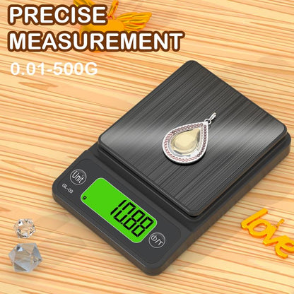Scale Jazz Digital Pocket Scale, 500g/0.01 Portable Precision Gram Scale Grams and Ounces，Food Scale Jewelry Scale with LCD Display, 5 Units Tare for Powder, Gem, Coffee, Coin, Tea, Weed
