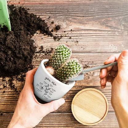 Christian Religious Gifts for Women, Succulent Plant Pot, Cactus Flower Planter Gifts, Inspirational Motivational Gifts for Women Friend, Plant Pots for Office Desk Table Shelf (No Plants) - color: Pots-you Are Amazing
