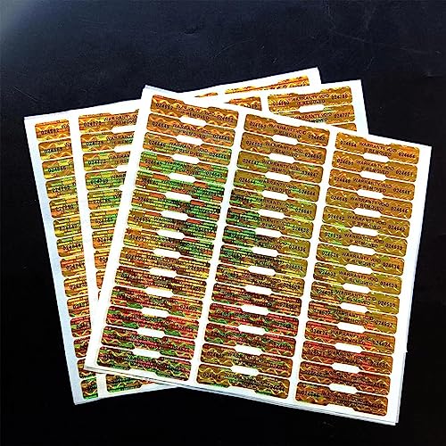 620pcs Bone Shape Tamper Proof Hologram Stickers Honeycomb Bottom Genuine Warranty Void Seal Labels tamepr evident Labels (2x0.4inch,Gold)