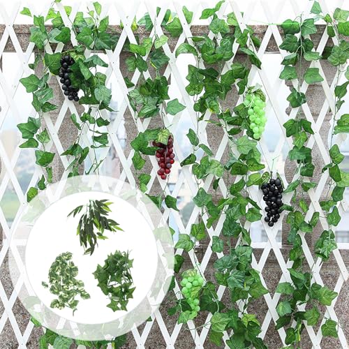 3pcs Reptile Habitat Artificial Vine Plants with Suction Cups, Leaf Green 12-inch and Two 30cm Vines, Terrarium Decor for Lizards, Geckos, and Snakes