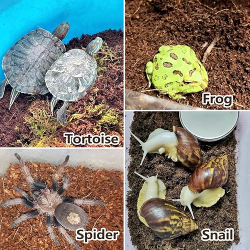 BNOSDM 2PCS Reptile Soil Substrate,Natural Terrarium Bedding,Snake Bedding, Fluffy Reptile Tank Substrate for Tortoise Hermit Crab Tarantulas Lizards - color: 2PCS 0.79gal(Total 1.58gal)