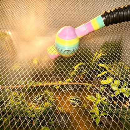 Magnetic Terrarium Fogger Adapter, Reptile Humidifier, Fits Mesh Lid, Dual Tubing for 1 Inch & 20mm Hose for Turtle, Frog, Gecko, Snake, Lizard Vivarium. (Translucent) - color: Translucent