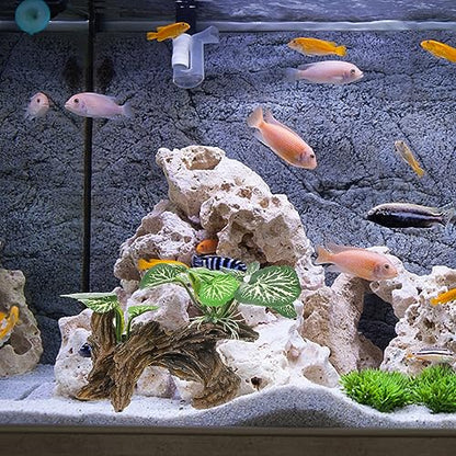 Ipetboom Aquarium Plants Fish Tank Decorations, Reptile Corner Branch Resin Climbing Tree Branch with Leaves, Fish Turtle Tank Decor for Snake Bearded Dragon Lizard Frog - size: X-Small