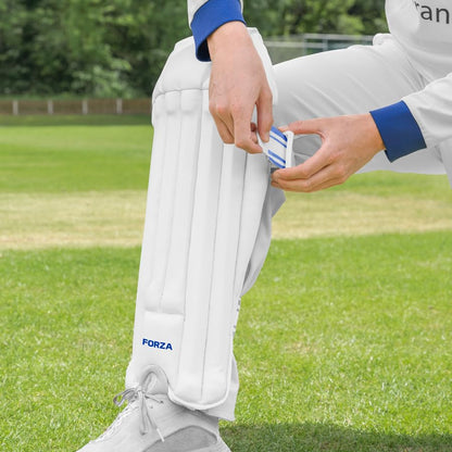 FORZA Original Wicket Keeper Pads | Lightweight Cricket Wicketkeeping Pads with Cane & Foam Protection, Artificial Leather Facing & Adjustable Straps | Youth & Adult Sizes - size: Adult