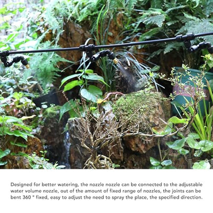Automatic Reptile Mister Humidifier, Adjustable Nozzle Double Pump Smart Misting System Reptile Fogger Humidifier Plants for Rainforest Plants Amphibian