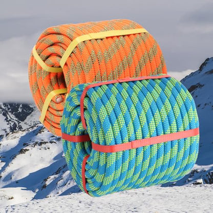 1/2 inch x 50ft Arborist Tree Climbing Rope – 48 Strand Polyester Static Bull Rope, 9000lb Breaking Strength – Heavy Duty Utility Line for Swing Pulling, Outdoor, Marine Use – ASTM F2116 Certified - size: 1/2IN x 50FT, style: Orange