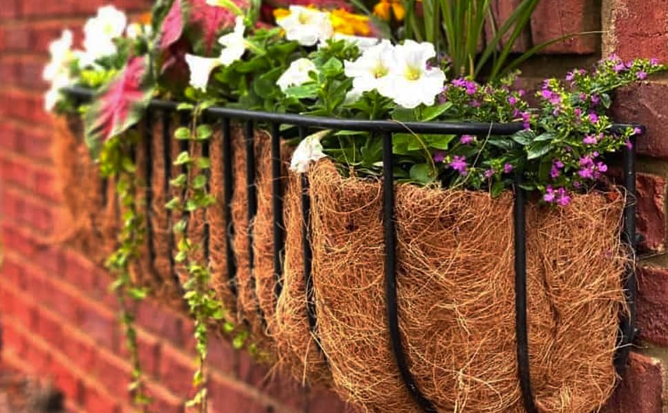 Coconut Fiber Grow Mat, Yarrdfir Natural Coconut Liners for planters, Flower Basket, Natural Coconut Fiber mat, Garden Decoration, Animal pet pad, Reptile Carpet, Snow Mat(10x 120 inchs) - size: 10x 120 inchs