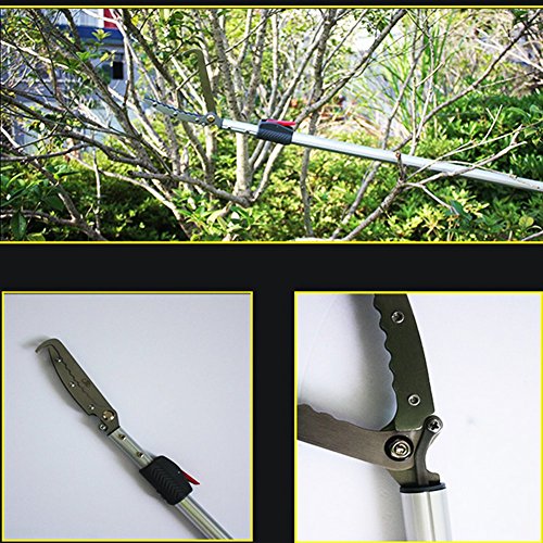 Extendable Snake Tong Reptile Grabber Rattle Snake Catcher Wide Jaw Handling Tool with Lock and Comfortable Grip(Include Snake Bag) (60 inches Extendable Snake Tong) - style: 60 inches Extendable Snake Tong