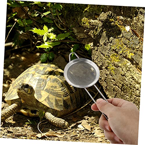 GALPADA 2PCS Stainless Steel Reptile Sand Shovel Sifter Fine Mesh Litter Scoop for Tortoise and Lizard Substrate Cleaning
