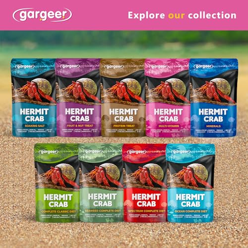 Gargeer 4oz Hermit Crab Multi-Vitamin Supplement. Promote Growth, USA Made | Complete vitamin & molting support! 33% calcium + A, D3, E & C with organic banana, mango & coconut. Zero chemicals - size: 4 Ounce (Pack of 1), style: Multi-Vitamin