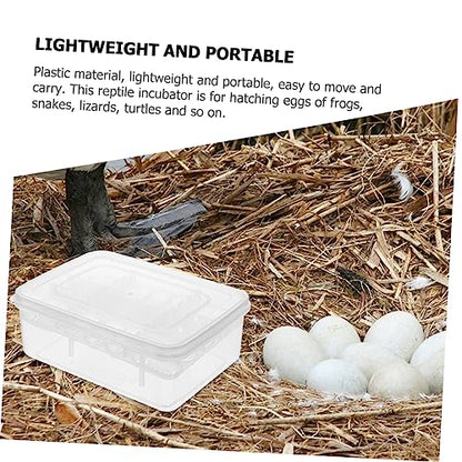 Compartment Reptile Egg Incubator Tray for Tortoise and Lizard Hatching Durable Plastic Breeding Box with Transparent Design for Easy Observation and Reuse
