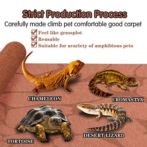 2PCS 21.5 x 11.5in Reptile Carpet 10Gallon,Pet Terrarium Liner,Reptiles Cage Mat/Substratefor Snakes, Chameleons, Geckos ands Kitchen Use with Tweezers Feeding Tongs - size: 21.5inx11.5in