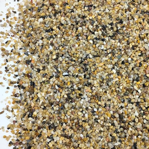 10LB Coarse Sand,Colored Rocks Pebbles, Quartz Sand for Cactus Bonsai, Succulent Plant Bonsai Paving, Vase Filling Decoration, Natural Sand for Fish Tank Decoration Paving(2-4mm) - size: 10LB, style: 2-4MM