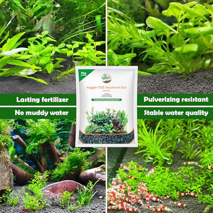 19.8Ib Aquarium Soil Water Grass Mud Fish Tank Aquascaping Aquarium Substrate Soil for Plants and Shrimps,No Need to Wash and No Muddy Water - size: 19.8 Pounds
