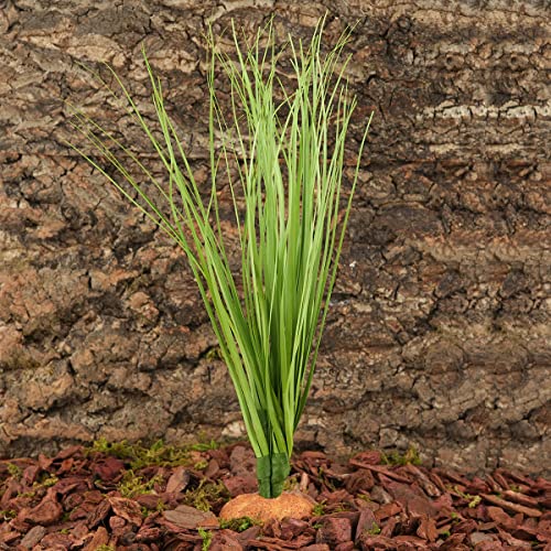 Fake Green Grass Reptile Terrarium Plants for Lizard Snake Tank | Bearded Dragon Gecko Tortoise Hermit Crab Habitat - color: G-fake Green Grass Plant