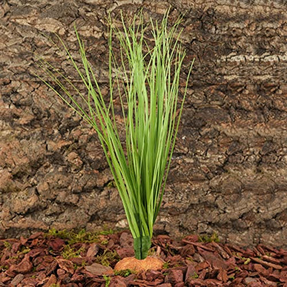 Fake Green Grass Reptile Terrarium Plants for Lizard Snake Tank | Bearded Dragon Gecko Tortoise Hermit Crab Habitat - color: G-fake Green Grass Plant