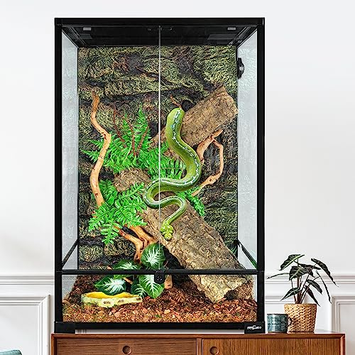 REPTIZOO 90 Gallon Reptile Terrarium 24" x 24" x 36" Large Glass Reptile Tank, Tall Terrarium with Front Opening Door and Top Screen Ventilation Easy Assembly Habitat Tank - size: 24" x 24" x 36"