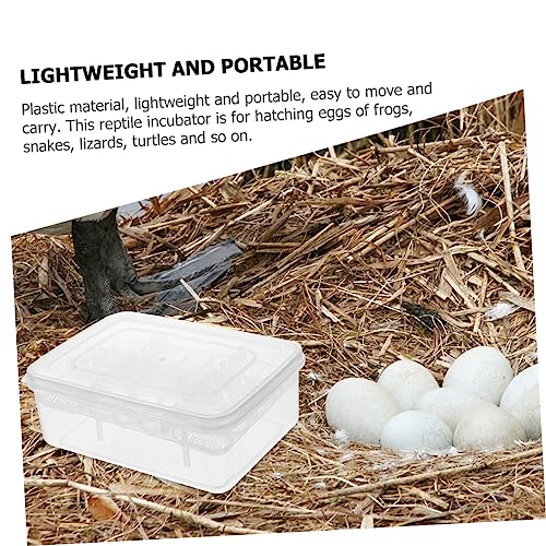 Happyyami Compartment Tray Hatching Box for Snakes Lizards and Other Reptiles Thermometer Lightweight and Portable Incubation