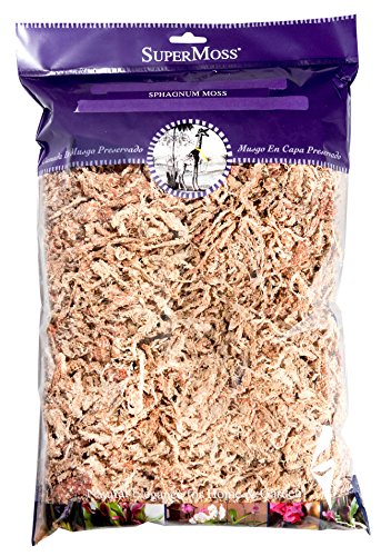 SuperMoss (22301) Orchid Sphagnum Moss Dried, Natural, 8oz - size: 0.5 lbs, style: Bag (326 cu. in.)