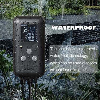 DIGITEN Heat Mat Thermostat Waterproof Temperature Controller DTC315 Greenhouse Aquarium Plug in Thermostat for Seedlings 15A Reptiles Temperature Controller Outlet - size: 15A Waterproof Temperature Controller