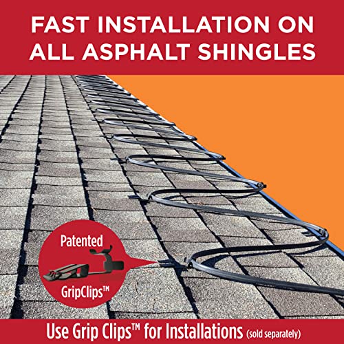 Heat Tape Pro - Self-Regulating Heat Cable - Long Term Ice Dam, Roofing, Gutter & Pipe Freeze Protection - 12 MM, 6 Watts Per Foot (500, 120 Volt) - style: 500 Feet