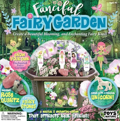 Toys by Nature Fanciful Fairy Biosphere Terrarium Starter Kit, Complete Supplies Included to Create Your Own Enchanting Garden and Indoor Plants! (Fanciful Fairy Garden) - style: Fanciful Fairy Garden