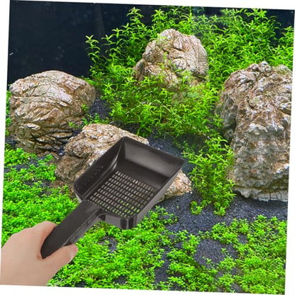 GALPADA 2pcs Aquarium Gravel Scoop for Fish Tank Sand Cleaning Versatile Sand Removal Tool for and Reptile Habitat Lightweight and User-Friendly Design