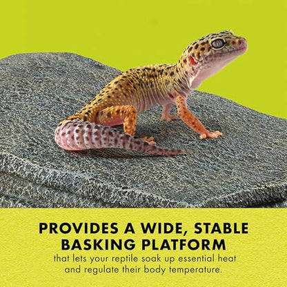 Zilla Herp Hotel, Naturalistic Hide and Basking-Platform for Leopard Geckos, Bearded Dragons, Anoles, Large - size: Large