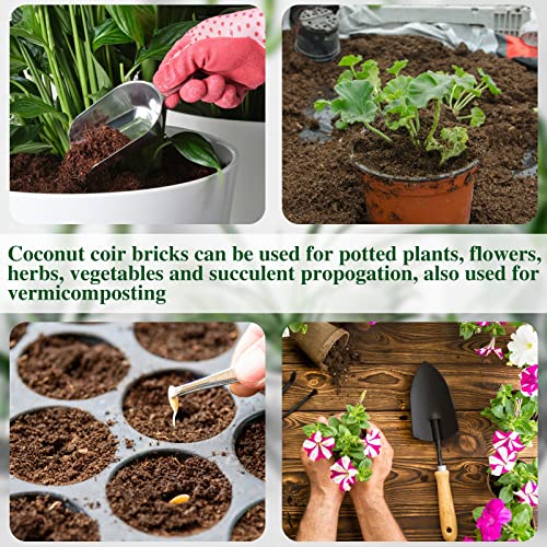 Organic Coco Coir Brick, Premium Coconut Coir for Plants, 1 Pack | 100% Coconut Fiber, Low EC & pH Balance Seed Starter Potting Soil for Plants, Herbs Houseplants Bonsai Vegetables Flowers