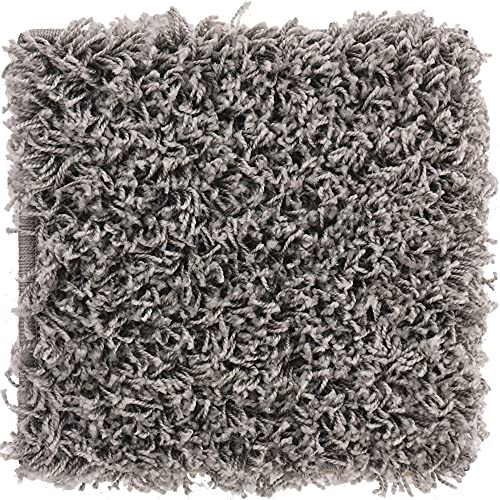 Unique Loom Solid Shag Collection Area Rug (1' Square, Cloud Gray) - color: Cloud Gray, size: 1' x 1' (Square)