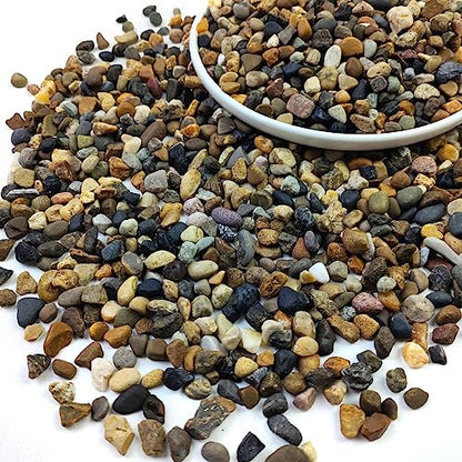 40LB Aquarium Gravel, 1/4" Pea Gravel for Fish Tank, Small River Rocks for Garden Decoration, Landscaping, Vase Filling, Flower Pot Paving（4-8MM） - size: 40LB, style: 4-8MM