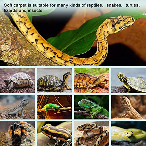 BWOGUE Reptile Carpet, 3 Pack Coconut Fiber Tortoise Carpet, Lizard Mat | Tortoise Bedding, Turtle Bedding for Habitat, 19.7 x 12 in Mats, Cut-to-Fit Terrarium Liner, Snakes, Geckos, Chameleons