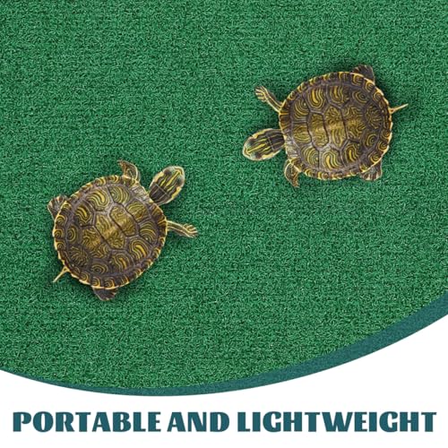 Abaodam Realistic Grass Mat for Turtle Basking Platform Durable Artificial Turf for Aquatic Terrariums Lightweight Lawn Carpet for Reptile Ramps and Fish Tanks, 39.3X19.6in