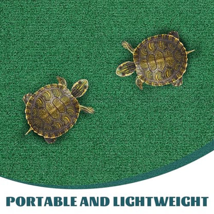 Abaodam Realistic Grass Mat for Turtle Basking Platform Durable Artificial Turf for Aquatic Terrariums Lightweight Lawn Carpet for Reptile Ramps and Fish Tanks, 39.3X19.6in