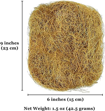 SunGrow Coconut Husk Fiber for Reptile Cave Bedding, Improve Air Ventilation, Coco Coir Burrowing & Resting Vivarium Accessory for Hermit Crabs, Geckos, Hamsters, Bearded Dragons, Snakes, Turtles
