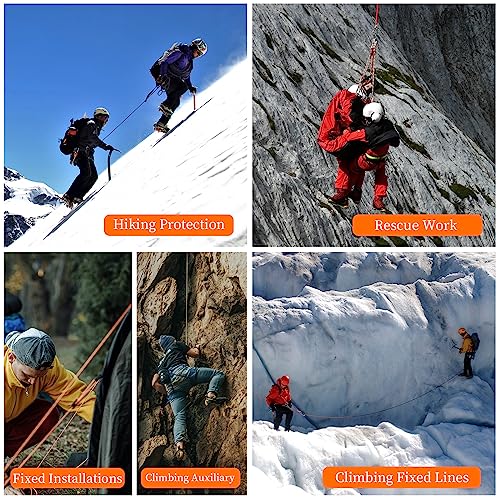 AOLEBA 10.5 mm Static Climbing Rope 10M(32ft) 20M(64ft) 30M(96ft) 50M(160ft) 70M(230ft) Outdoor Rock Climbing Rope, Escape Rope Ice Climbing Equipment Fire Rescue Parachute Rope - color: Blue, size: 96ft