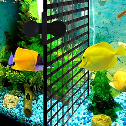 WEAVERBIRD 2 Pcs Aquarium Divider Tray Plastic Grid Divider Tray Egg Crate for Aquarium Fish Tank Bottom Isolation, Black - color: Black