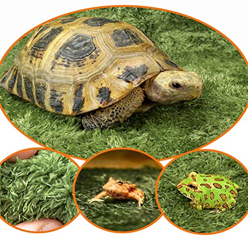 kathson 2pcs Reptile Carpet Terrarium Liner Tortoise Bedding Reptile Substrate Liner Mat Pet Cage Mats Supplies for Lizard Snake Bearded Dragon Gecko Chameleon Turtle Iguana (11.81 X 7.87 in) - color: 2PCS（M）：11.81 X 7.87 in