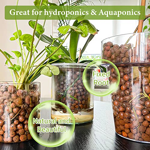 19LB Leca Clay Pebbles for Plants 4mm-16mm Clay Balls for Hydroponic | Drainage, Reusable, Aeration, Moisture Retention, Lightweight, Natural Leca for Orchids, Succulents, Terrariums, Aquaponics - size: 20LB