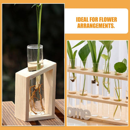 4-Pack Glass Test Tube Vases for Plant Propagation Hydroponic Planter Tubes Indoor Flower Display Terrarium Plant Holders 4.33In