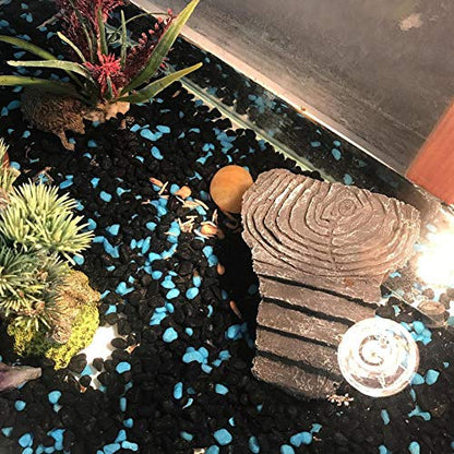 Reptile Basking Rock Tank Ornament Lizard Gecko Turtle Climbing Ladder Platform Toad Rest Hiding Cave Platform