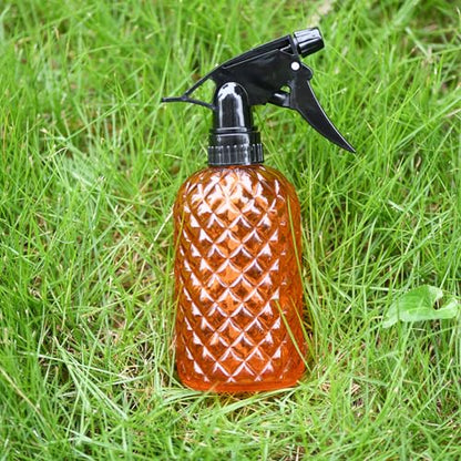 Glass Handheld Spray Bottle - 12oz Refillable Bottle ，Adjustable Nozzle Watering Can for Garden Plants Cleaning Solutions (Orange) - color: Orange