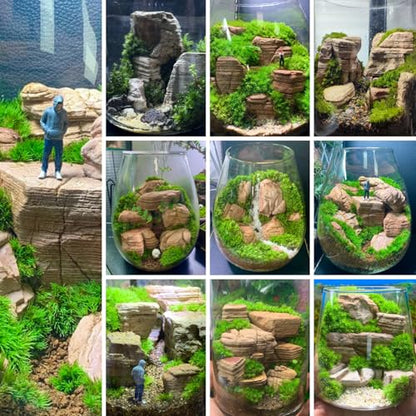 Aquarium Rocks 5lb Fish Tank Stone 2-5 inch Natural Pagoda Rocks for Aquascaping Landscaping Models Terrariums Reptile and Amphibian Enclosures-4-5Pcs - size: 5lb (2-5inch 4~5Pcs)