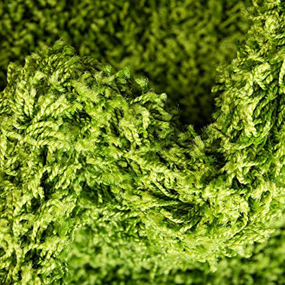 Unique Loom Solid Shag Collection Area Rug (2' 6" x 13' 1" Runner, Grass Green) - color: Grass Green, size: 2'6" x 13'1" (Runner)