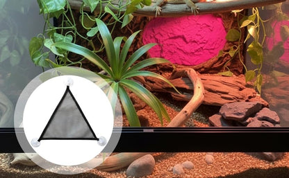 2 Pcs Reptile Hammock Black, Polyester Mesh Resting Spot, Hanging Lizard Lounger Bed with Suction-Cup Mount, 16.5 x 21.7 x 16.5 in / 42 x 55 x 42 cm, for Bearded Dragons and Leopard Geckos