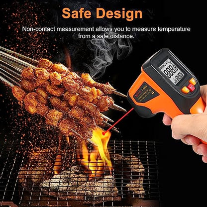 Industrial Meter Industrial Measuring Meter Digital Thermometer -50~600℃ Infrared Thermometer Thermometer Infrared Thermometer Non-Contact Digital Gun -50°C~600°C (-58°F~1112°F) with
