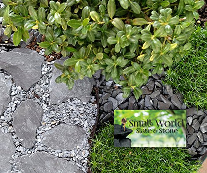 USA Natural Slate 1-3" for Aquariums, Reptiles, Terrariums, Miniatures 2 lb | Hand sorted, tumbled & washed in the US by our family-owned small business. Great in paludariums, mosaics & fairy gardens - style: 2 lbs