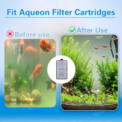 18 Packs PF-S Aquarium Replacement Filter Cartridges Compatible with Top Fin Silenstream PF10 Power Filters Fish Tank Filter Cartridge - size: 18 Packs
