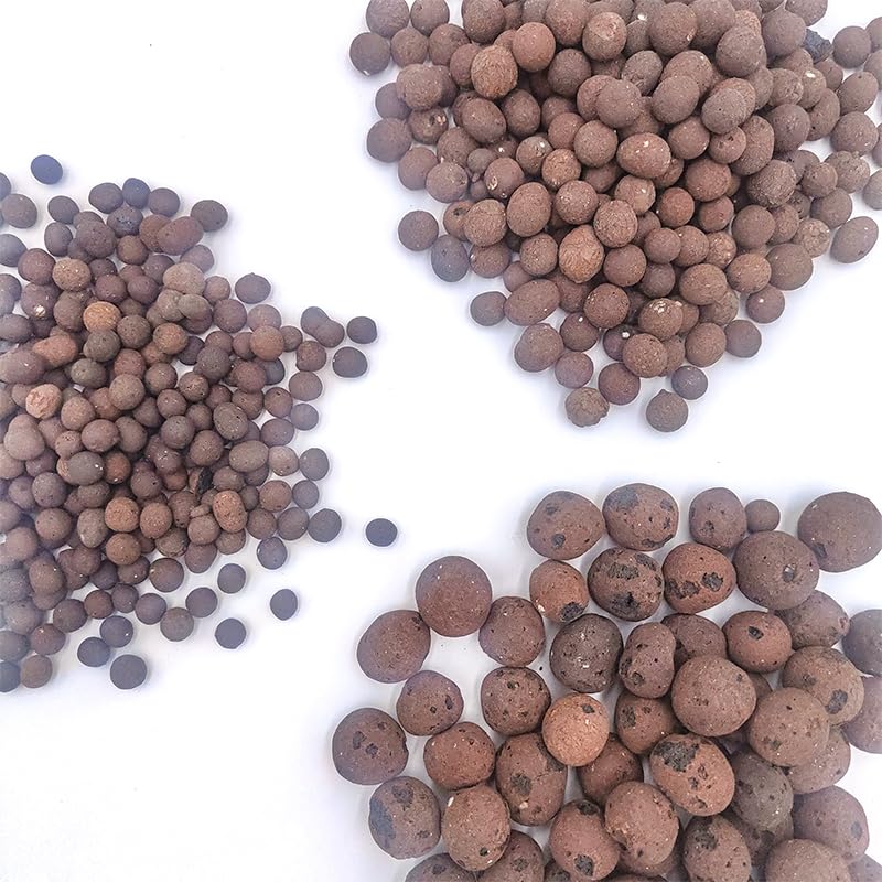 1lb Leca Clay Pebbles for Plant Clay Balls 100% Natural Hydroton Leca Balls for Indoor Plant Planting Gardening Drainage Decoration (5-10mm, 10-15mm, 15-30mm) (10-15mm - 1lb)