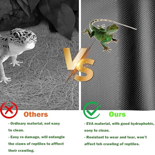 Bearded Dragon Tank Accessories Non-Adhesive Reptile Carpet | Bedding Substrate for Terrarium, Reptile Mat Terrarium Liner Tank Flooring for Leopard Gecko, Snake, Lizard Tortoise, 18x80IN - size: 18x80 inch